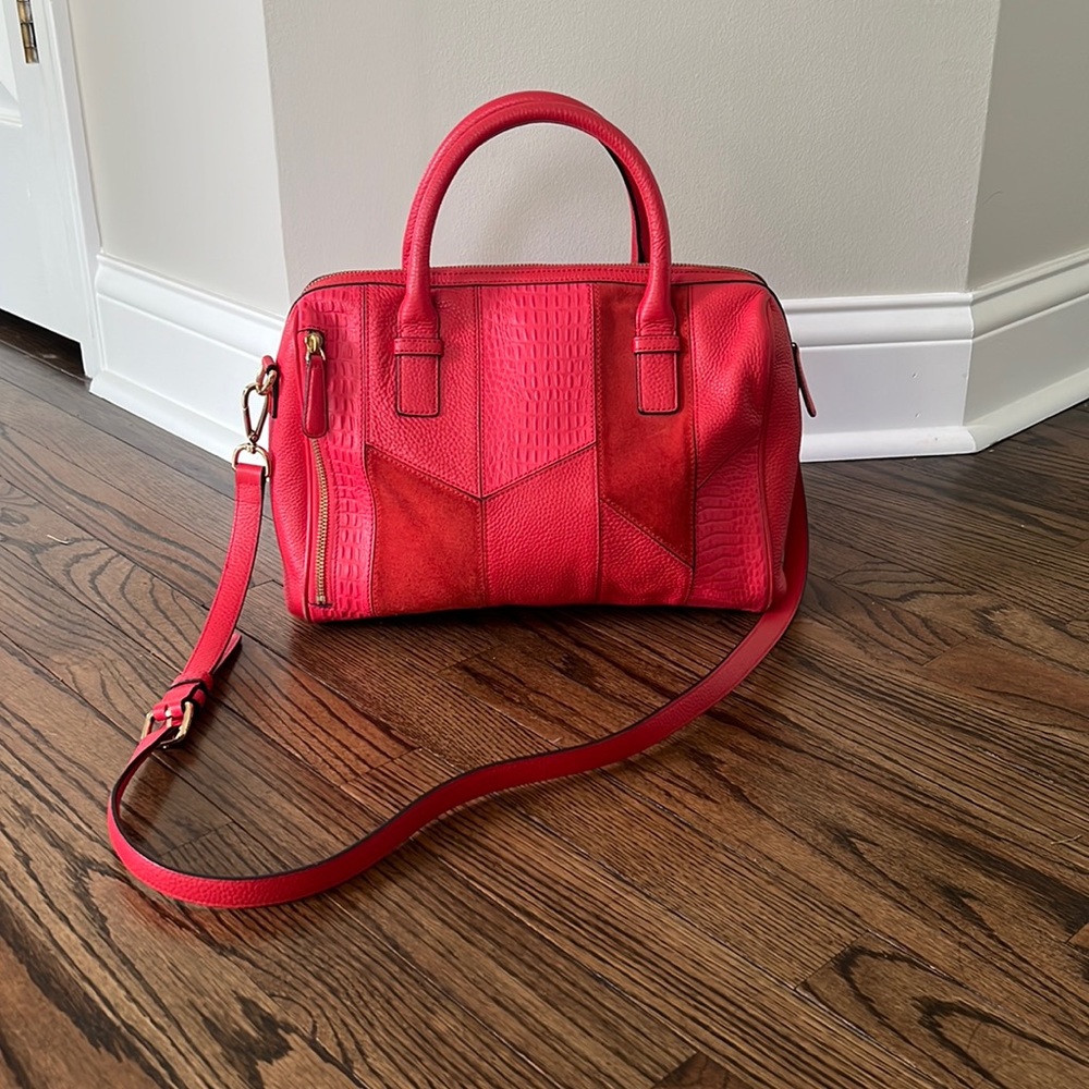 Vera Bradley Molly Canyon Sunset Leather Suede Purse